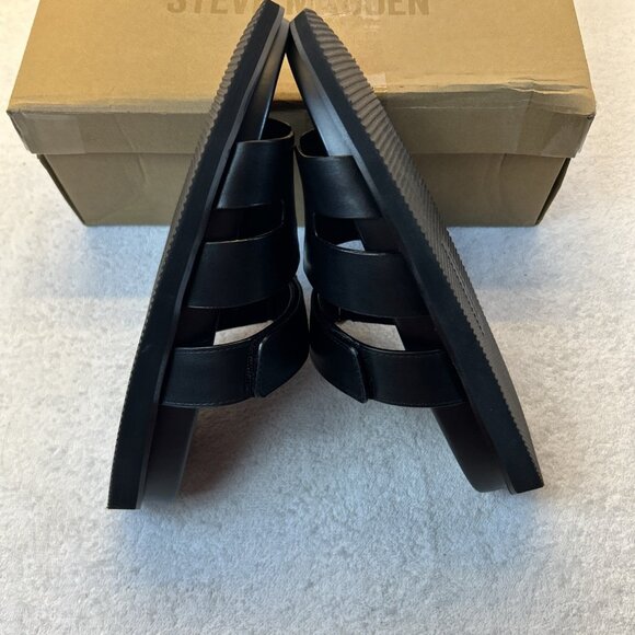 Steve Madden Maiven Black Leather Sandal/Slide Men SZ 8 New in Box main image 4